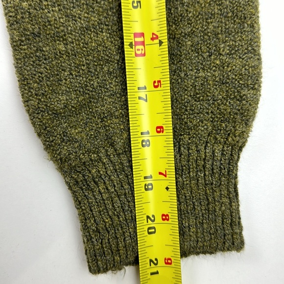 Vintage Linda Lundstrom Knit Long Sleeve Lagenlook Green Sweater with Slit - Picture 6 of 7